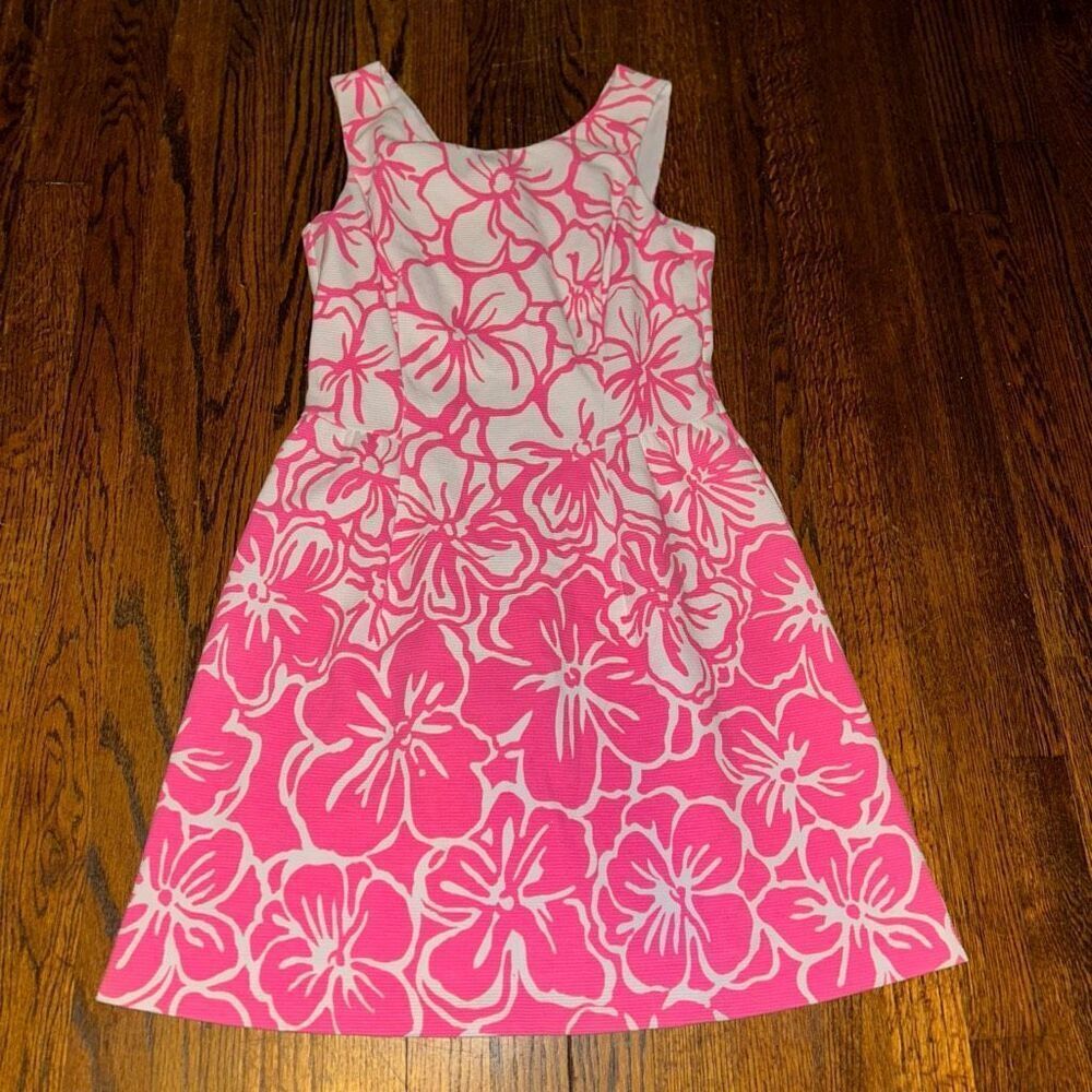 Lilly Pulitzer Pink and White Floral Dress